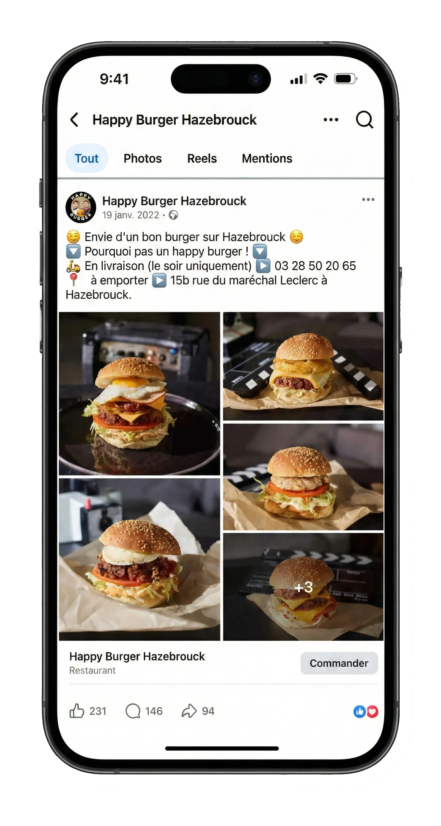 Exemple de publication — mise en avant DeliOurs